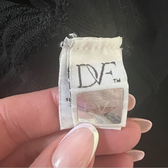 Diane Von Furstenberg DVF Sleeveless Scoop Neck Stretch Black Dress Size Large - Picture 11 of 13